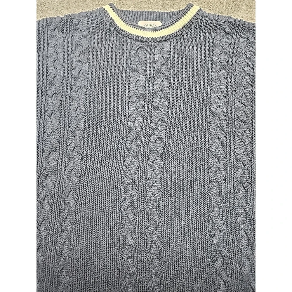 Vintage Dockers cable knit Heavy cotton sweater Mens Size Large